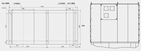 KYN61-40.5(Z) 铠装移开式交流金属封闭开关柜安装基础示意图