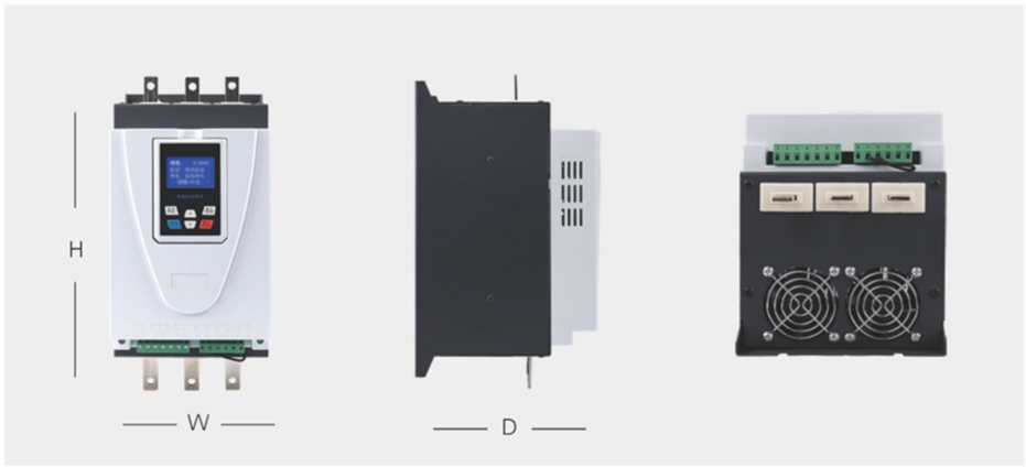 5.5kW~55kW在线软启动器外形图