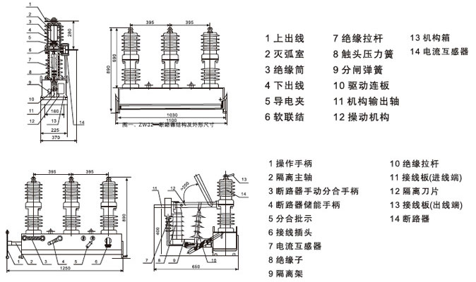 ZW32-24户外高压真空断路器